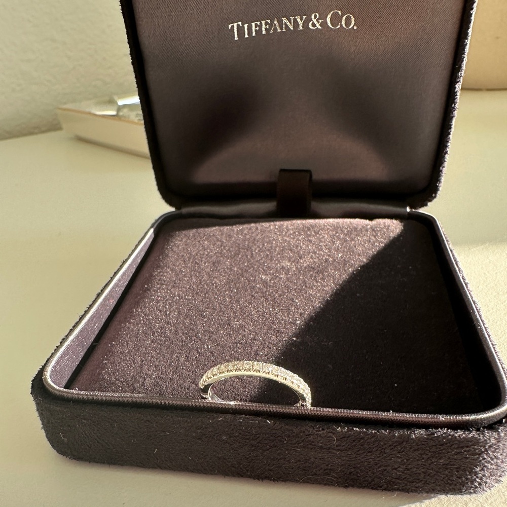 Tiffany Soleste Half Eternity Diamond Band Size 4